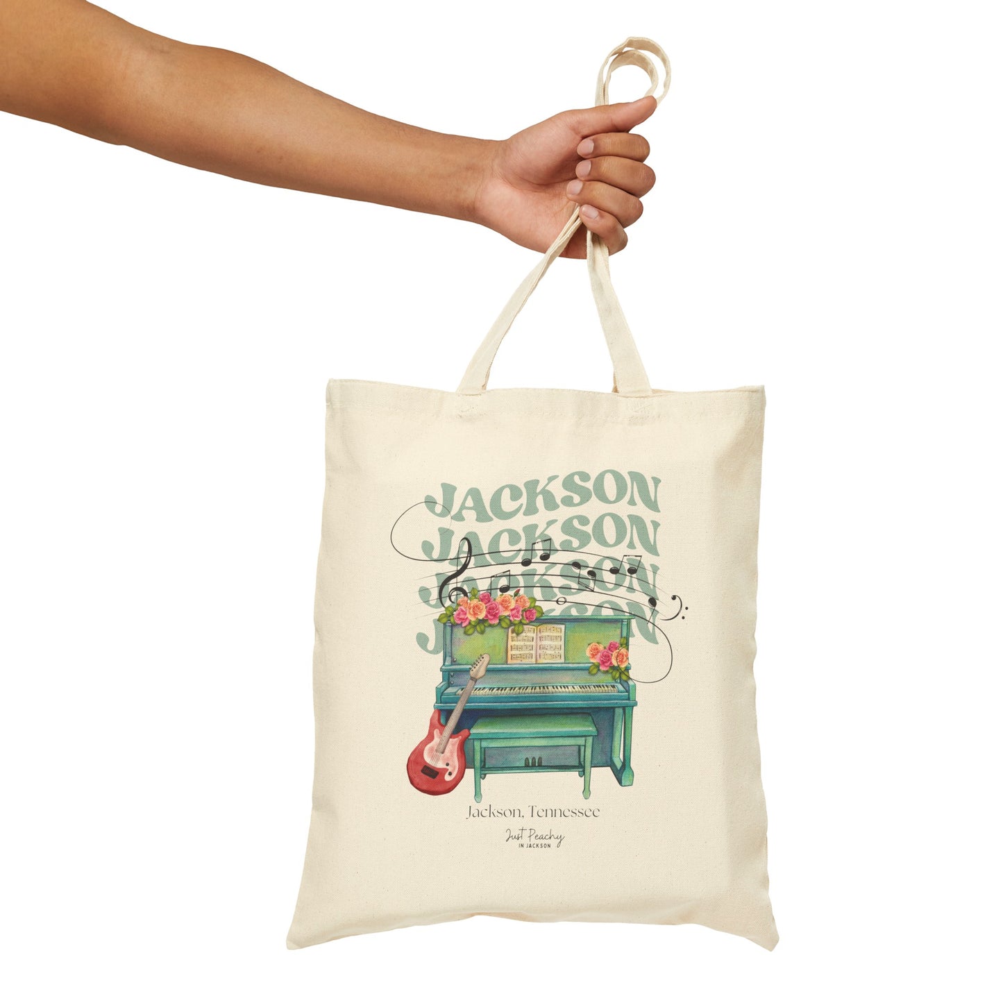 Music Scene - Cotton Canvas Tote Bag