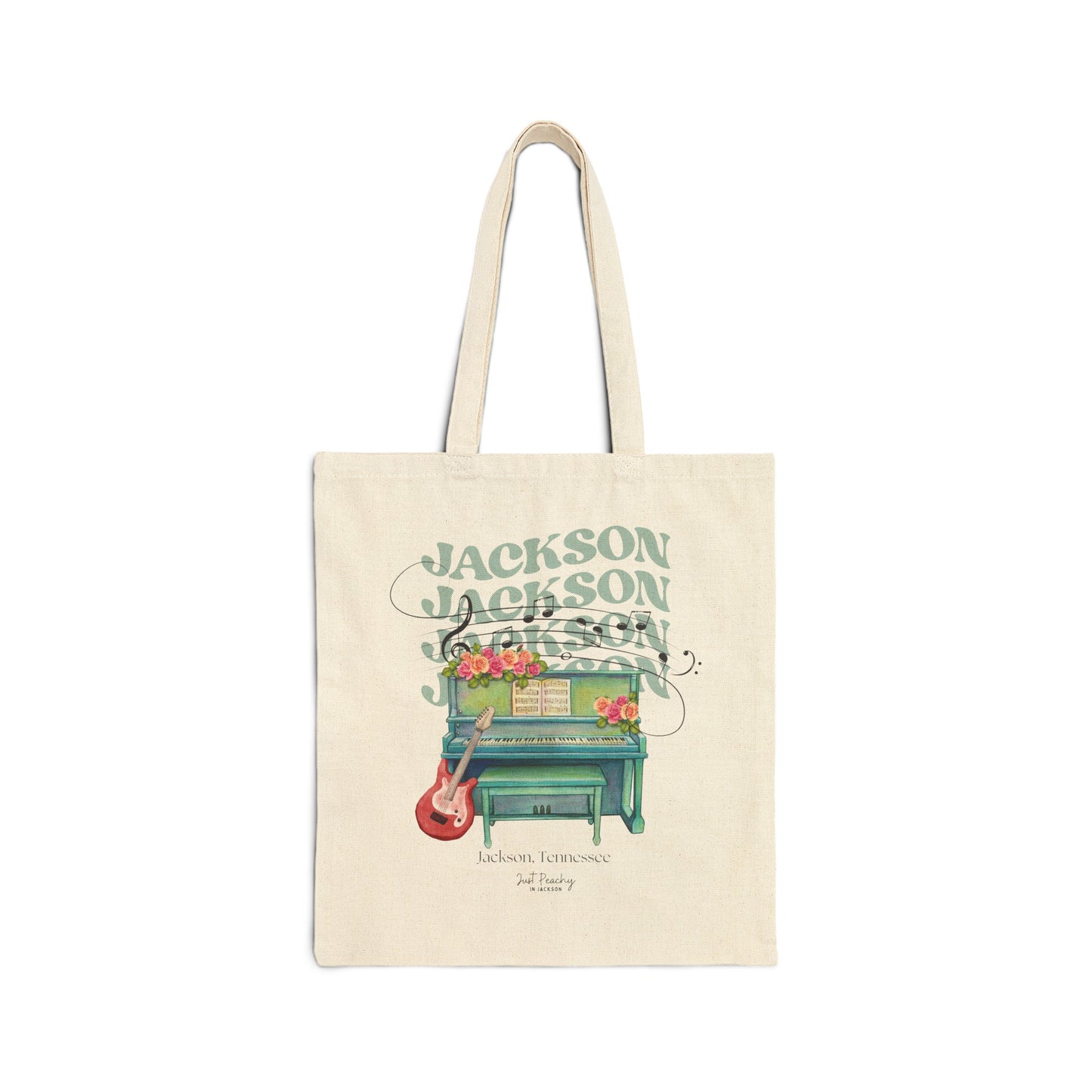 Music Scene - Cotton Canvas Tote Bag