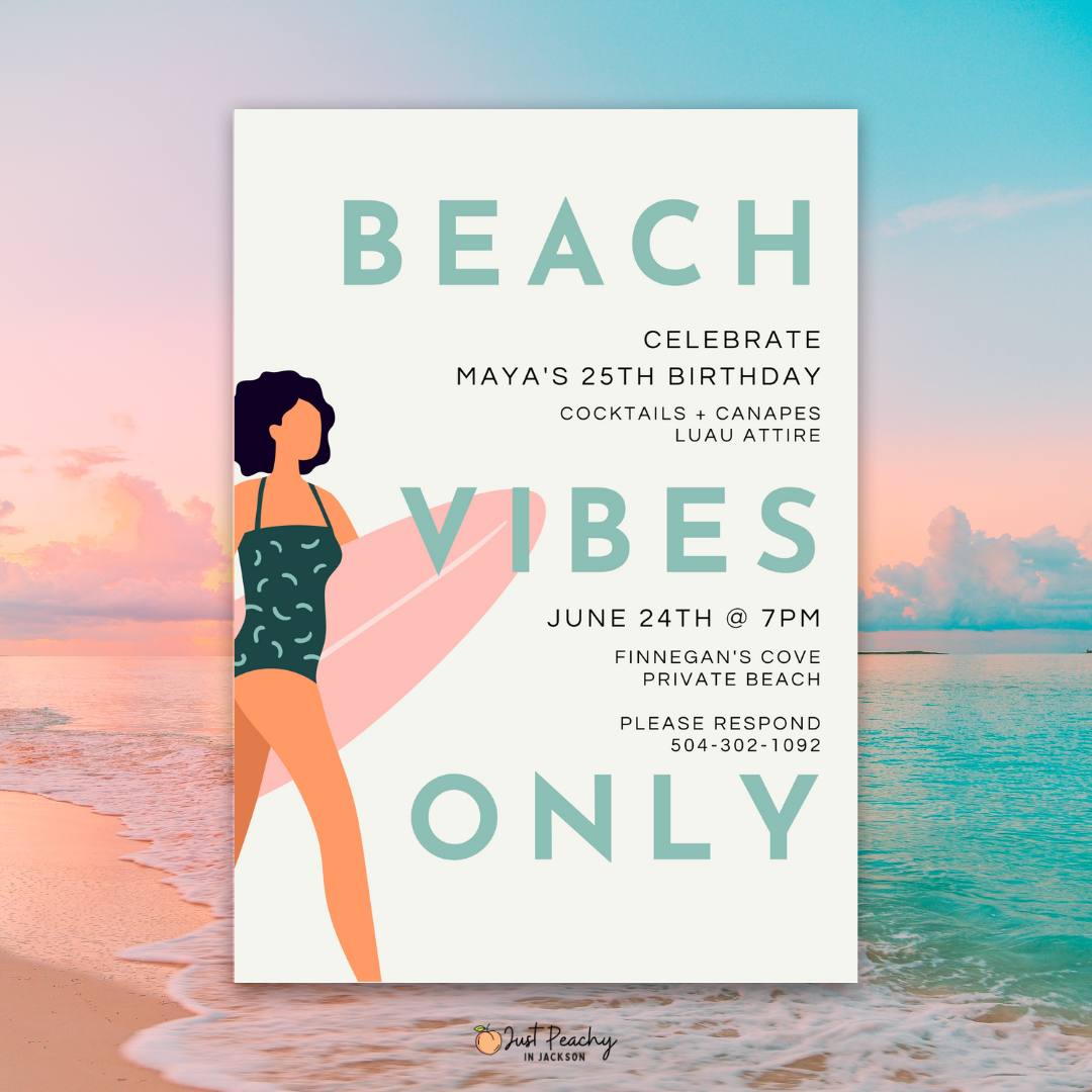 Beach Vibes Invitation