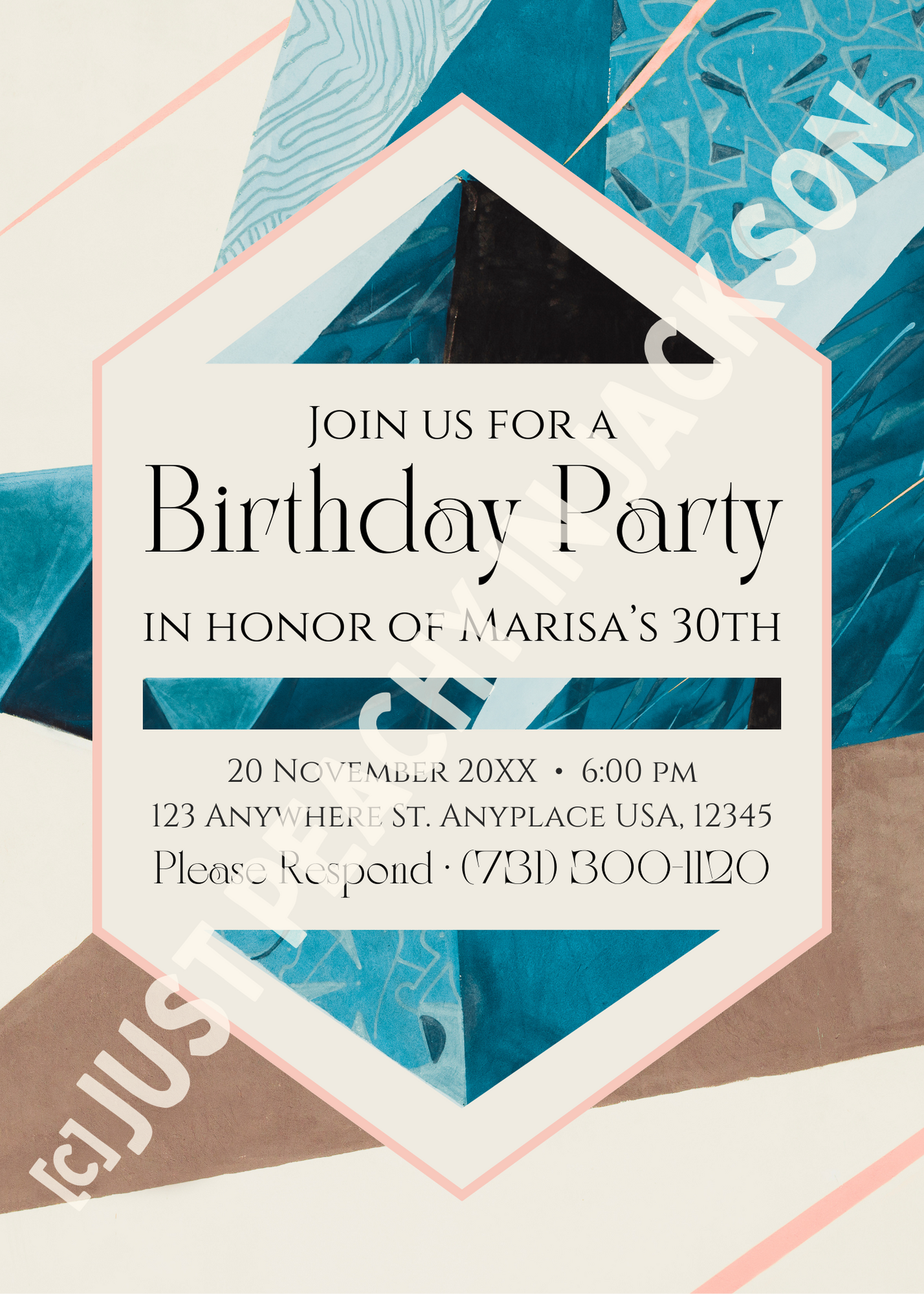 Geometric Birthday Invitation