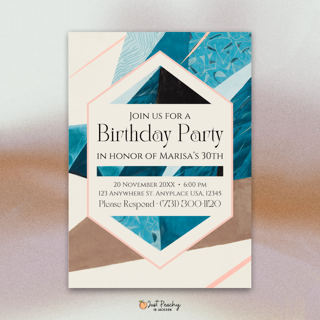 Geometric Birthday Invitation