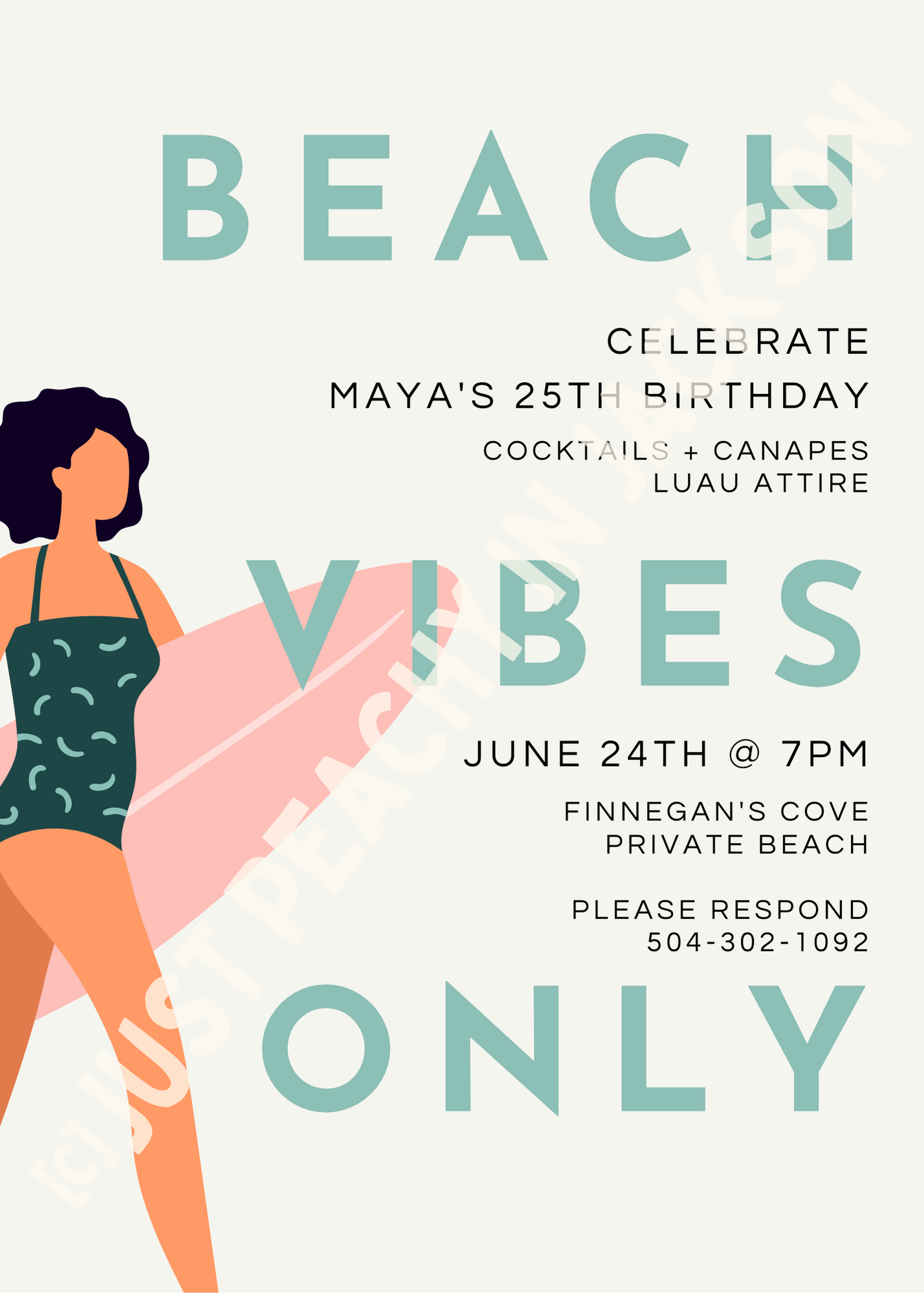 Beach Vibes Invitation